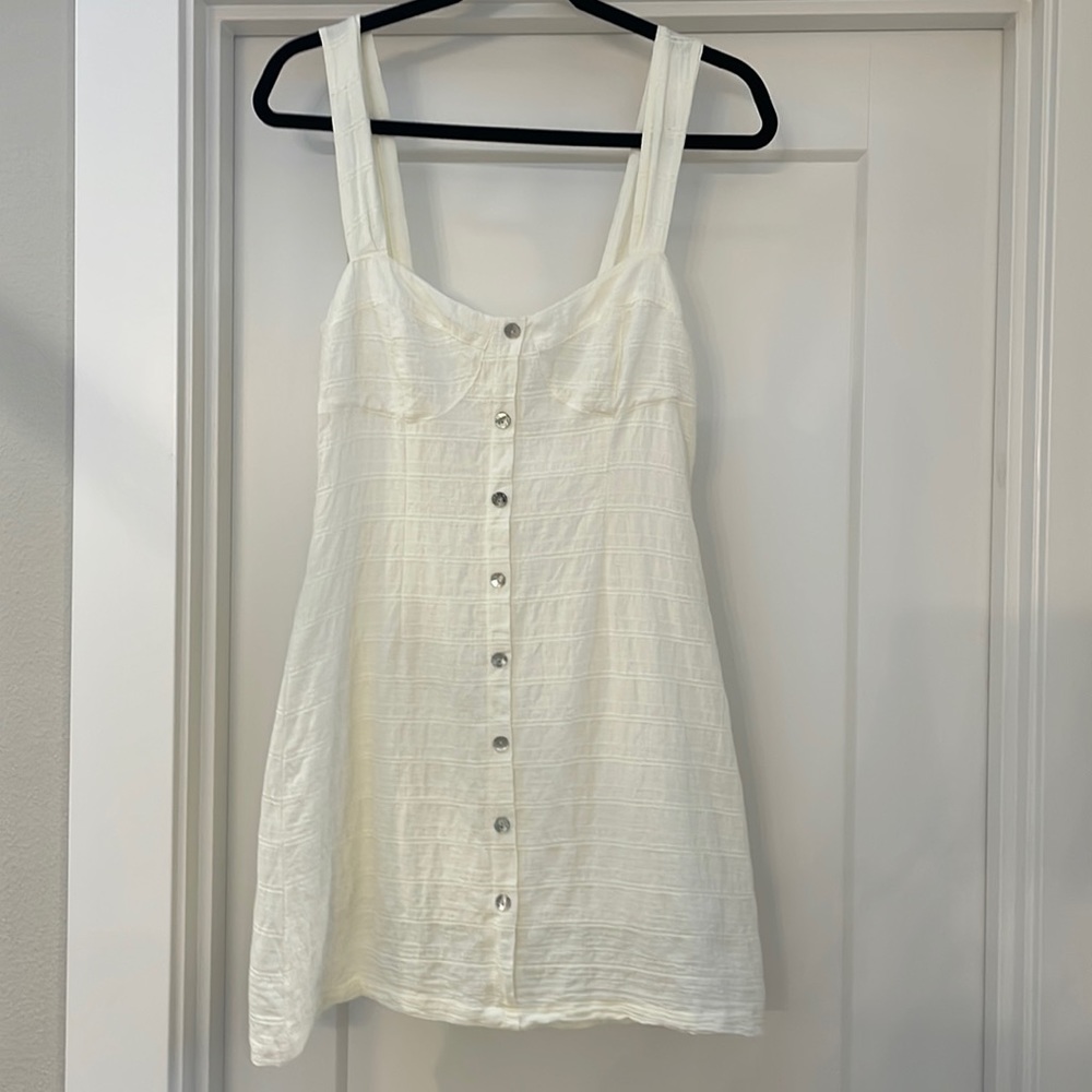 White Linen Dress
